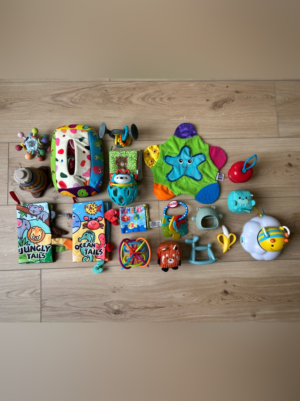 19 Piece Baby Bundle ( Sensory , Teething Toys , Tummy Time )